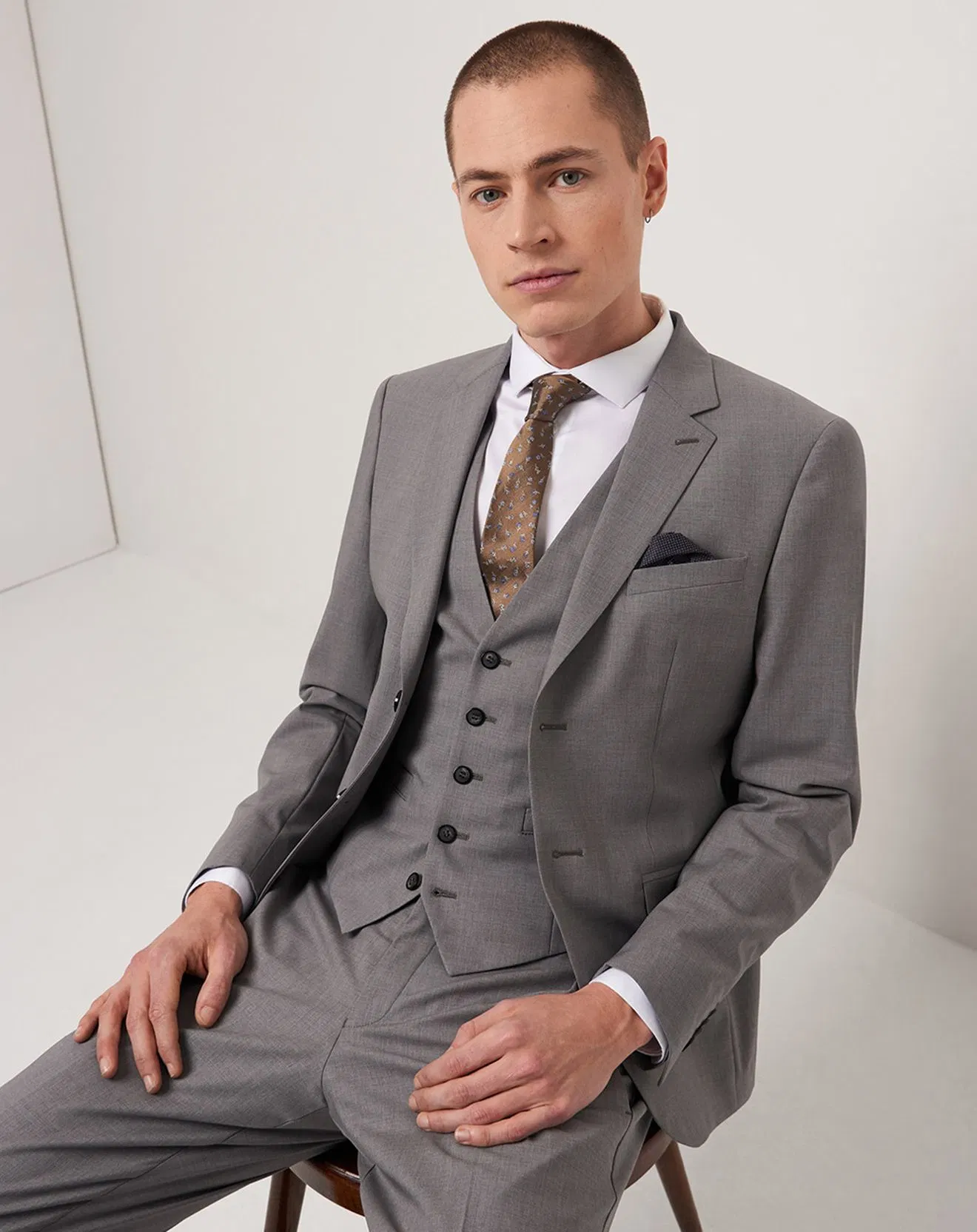 Tailor-Made Black Shawl Lapel Single Breasted Business Wedding Suit