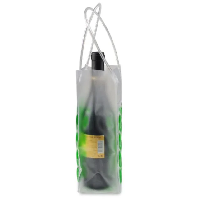 Portable PVC Gel Wine Bottle Carry Ice Cooler Bag