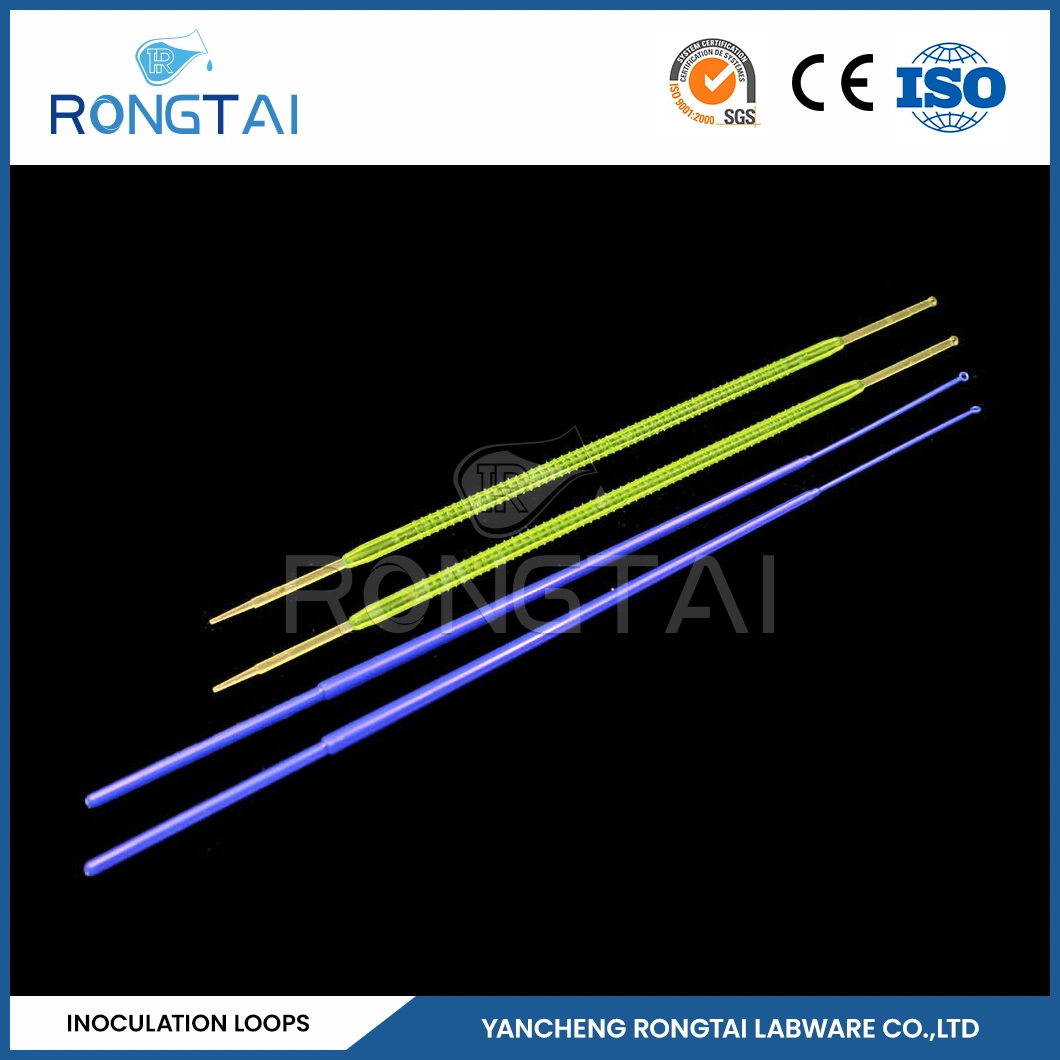 Rongtai Medical Hospital Consumables Factory as Disposable Plastic ABS Sterile Inoculating Loops Inoculation China 1UL 10UL 10UL+1UL Inoculating Loop and Needle