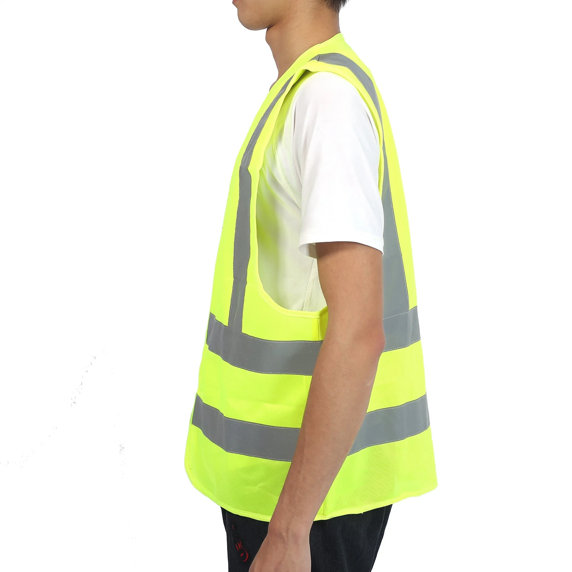 Yellow Mesh Safety Work Vest for Men