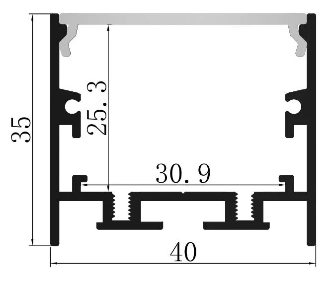 Square Suspended China LED Aluminum Profile LED Channel