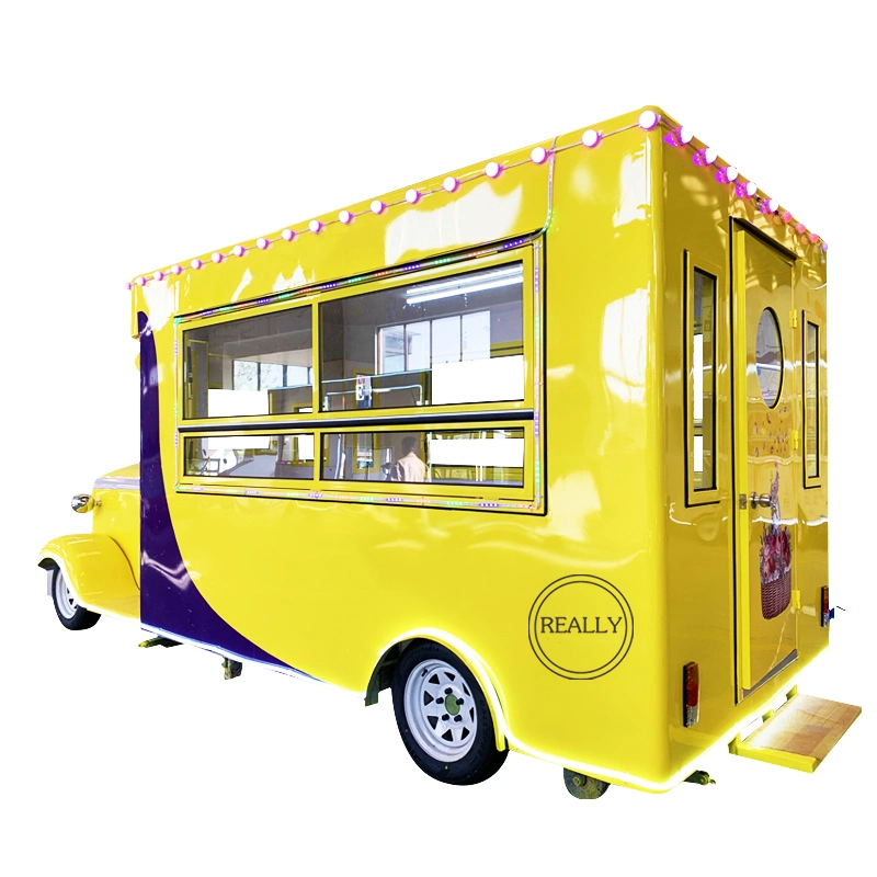 Kommerzielle Mobile Lebensmittel-Lkw Chinesische Elektrische Lebensmittel Kiock Outdoor Street Ice Cream Van Coffee Shop Buch Fast Trailer zu verkaufen