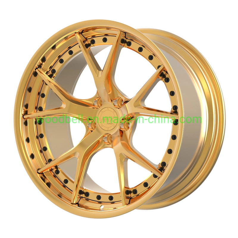 Brand New 18 19 20 21 22 23 24 Inch White Chrome/Gold Wire Wheels Chrome Textured Finish Forged Aluminum Alloy Wheels Forged Aluminium Alloy Wheels