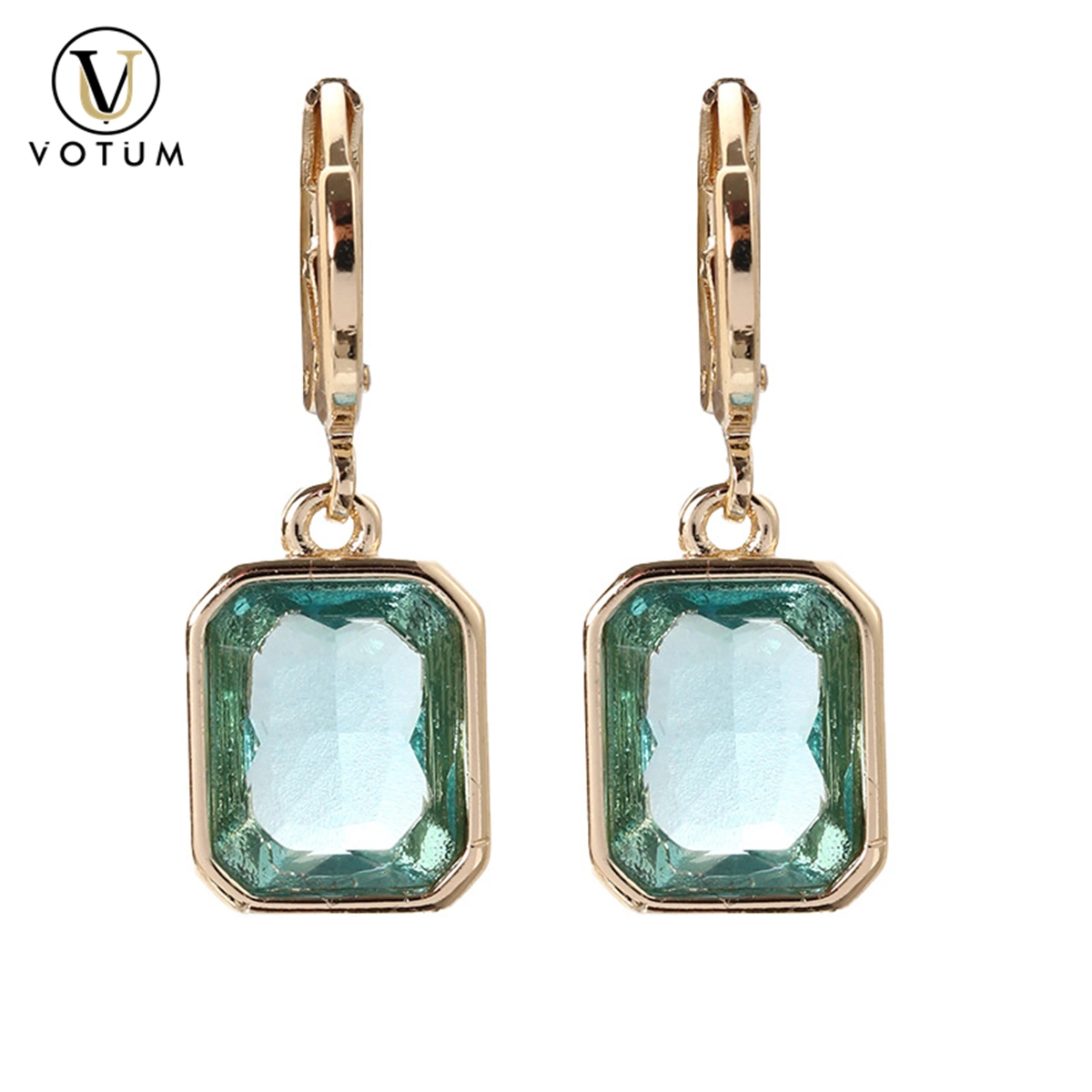 Votum OEM Gold Plated 925 Sterling Silver Natural Crystal Eardrop Earring for Women Classy Jewelry