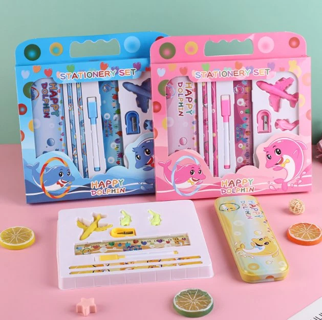 Wholesale/Supplier Stationery Set Promotion Gift Box Ideas Primary School Activities Prize Portable Stationery