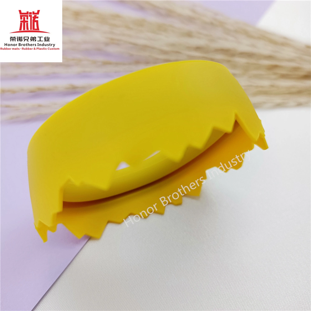 Custom Silicone Rubber Lid Cover Cap with Stopper for Coffee Cups, Yellow