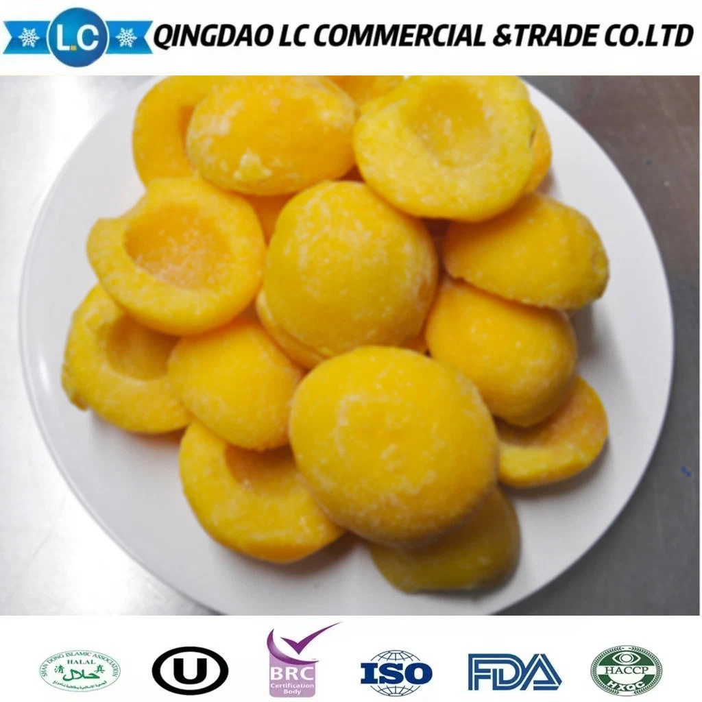 IQF Fruits Frozen Yellow Peach Halves in Bulk