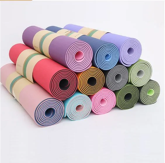 Double Layer Foam Mat Machine Eco Friendly Non Slip 6-10mm Double Layer TPE Foam Yoga Mat Making Machine