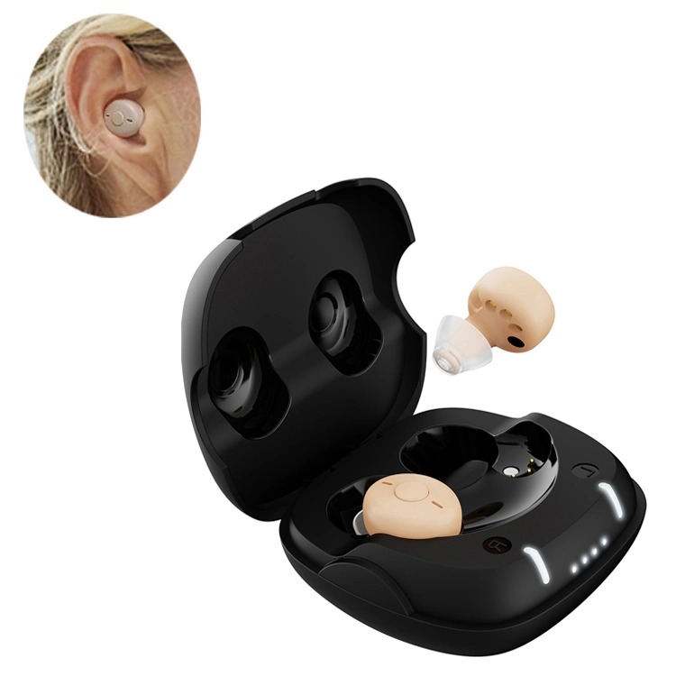 El CIC mini audífonos Baratos recargable sordos mayores ayudas de la oreja Invisible Ite Audífonos intrauditivos amplificador de sonido
