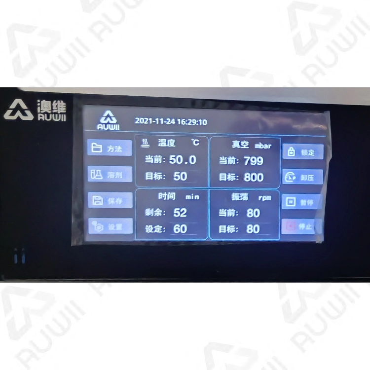 Evaporador paralelo High-Throughput sistema con pantalla LCD