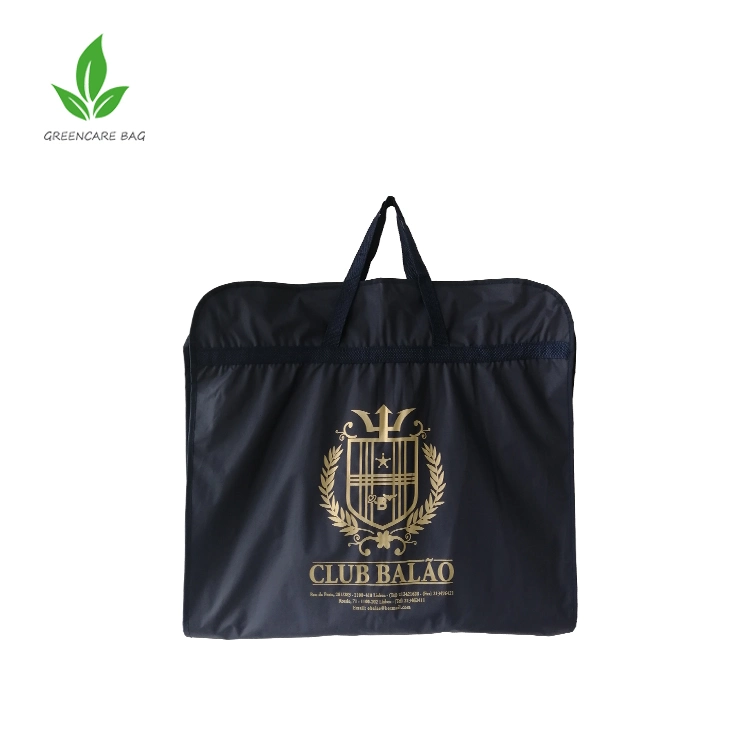 Waterproof Polyester Cloth Hanging Travel Suit Carrier Garment Bag with Logo for Men