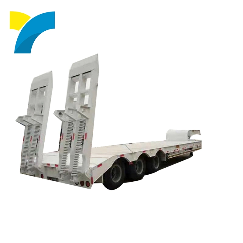 3 eje Eje 4 Lowbed 60t 80t 100t cargador bajo pesado utilizado Lowbed Trailer