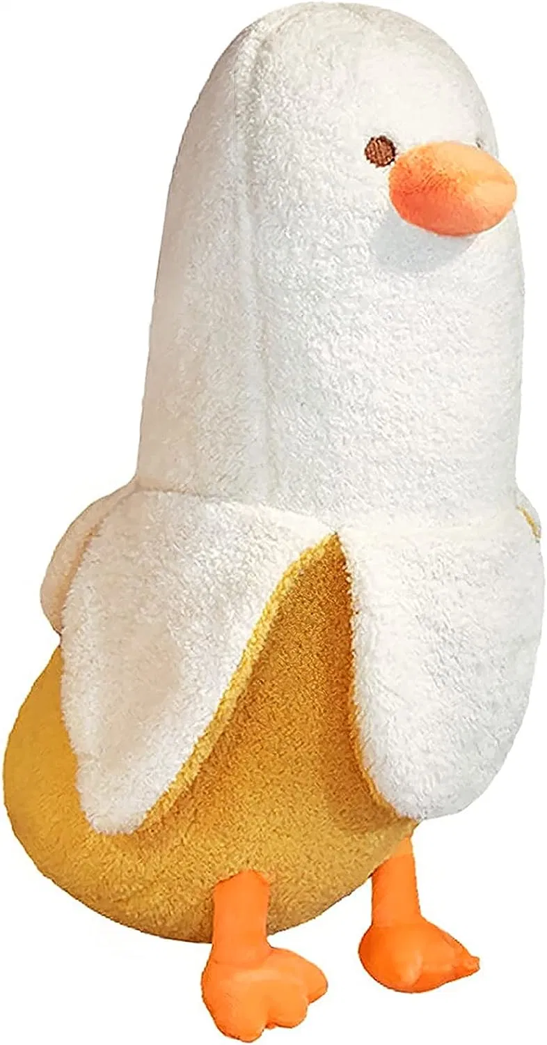 Banana Duck Plush Toy Cute Plushie Hugging Plush Pillow Duck Stuffed Animal for Girls and Boys