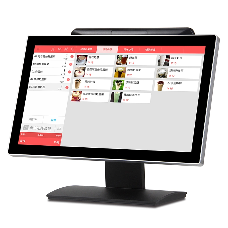 Caisse enregistreuse pour le commerce de détail avec Restaurant Salon enregistreuse Distributeurs Automatiques de 18,5 pouces Tablet Terminal système POS