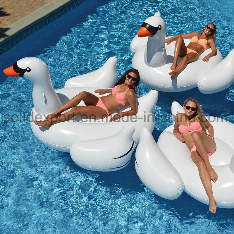 Piscina inflable de Flamingo de juguete Blanco de Swan/agua flotante de Flamingo inflable para Parque de atracciones