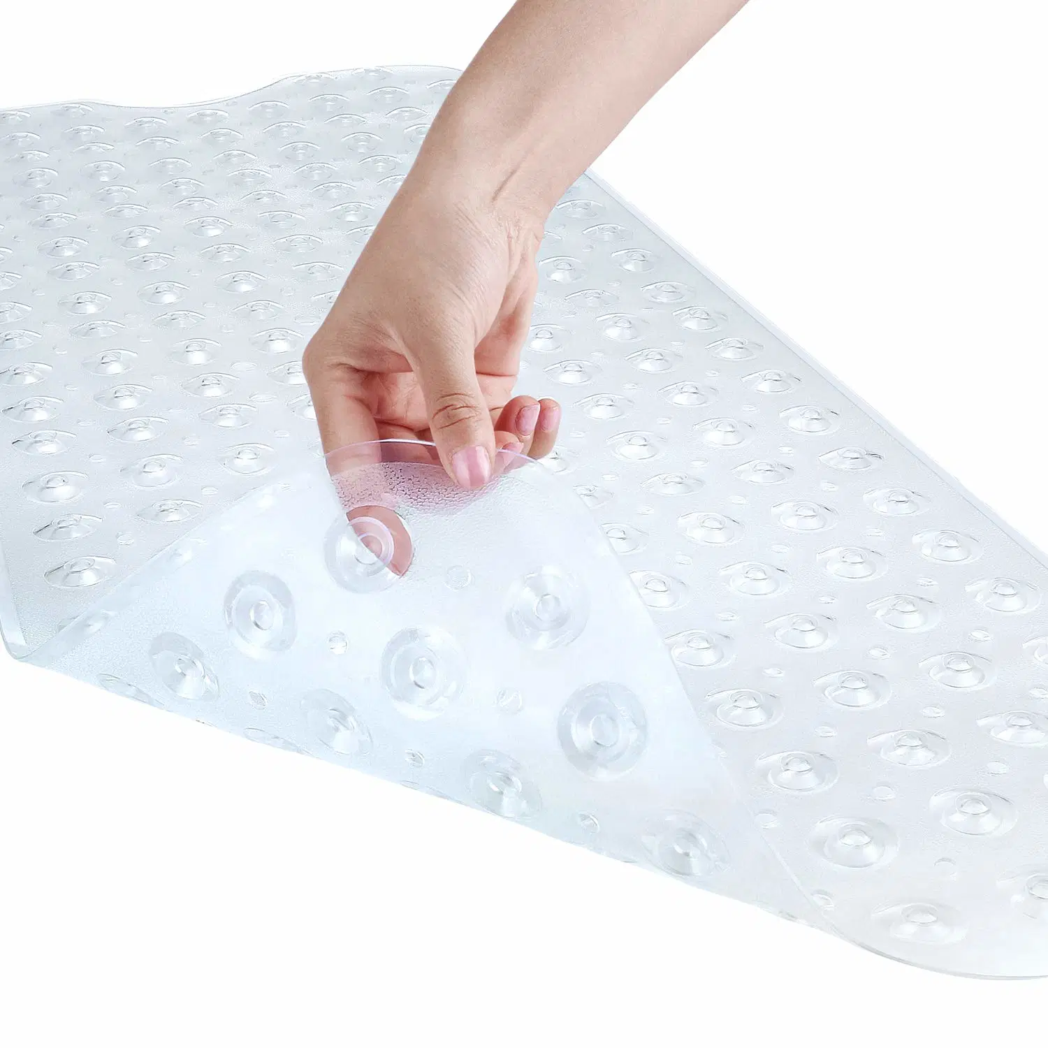 Suction Drain Holes Clear Shower Safety Bathroom Non-Slip Extra Large Bathtub Mat