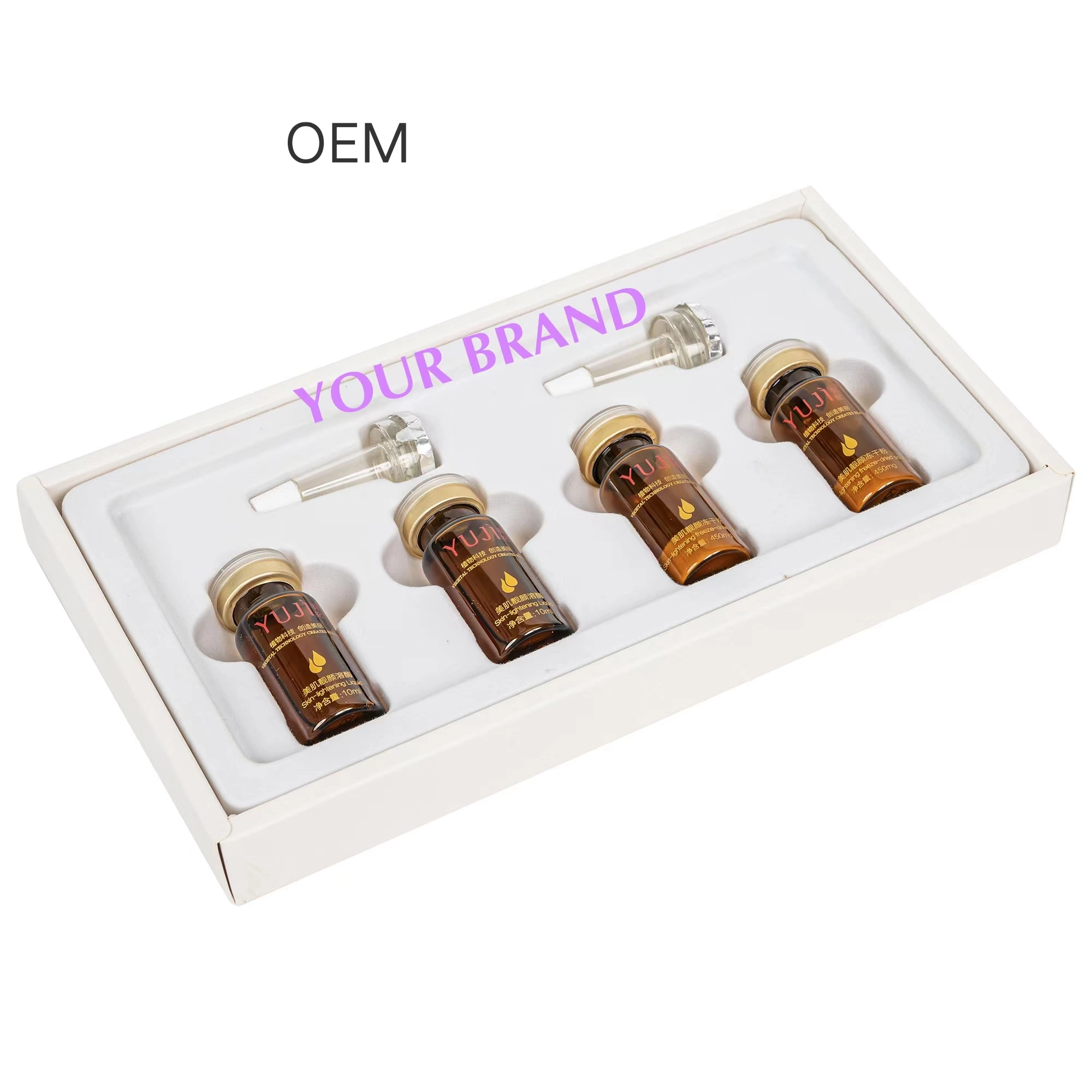 OEM Cosmetic Factory Skincare Skin-Lightening Liquid with Skin-Lightening Freeze-Dried Powder