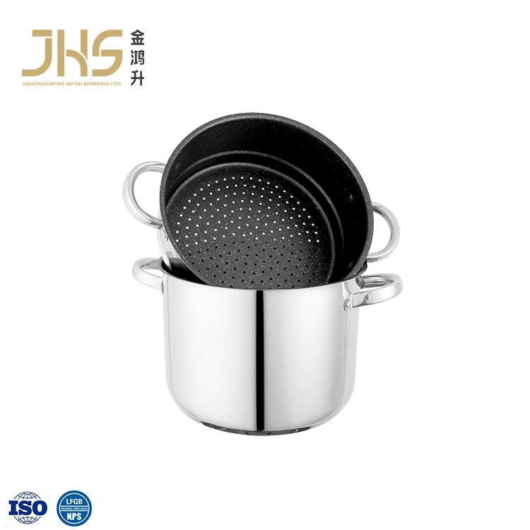 4 /6/8/12/14L Non Stick Kitchen Stainless Steel Couscous Soup Cooking Stock Pot with Steamer