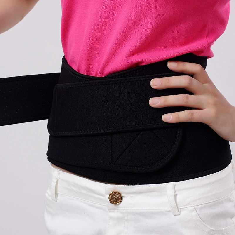 Unisex Black Lumbar Brace Back Brace Support Belt with Velcro Support Waist Basic Protection