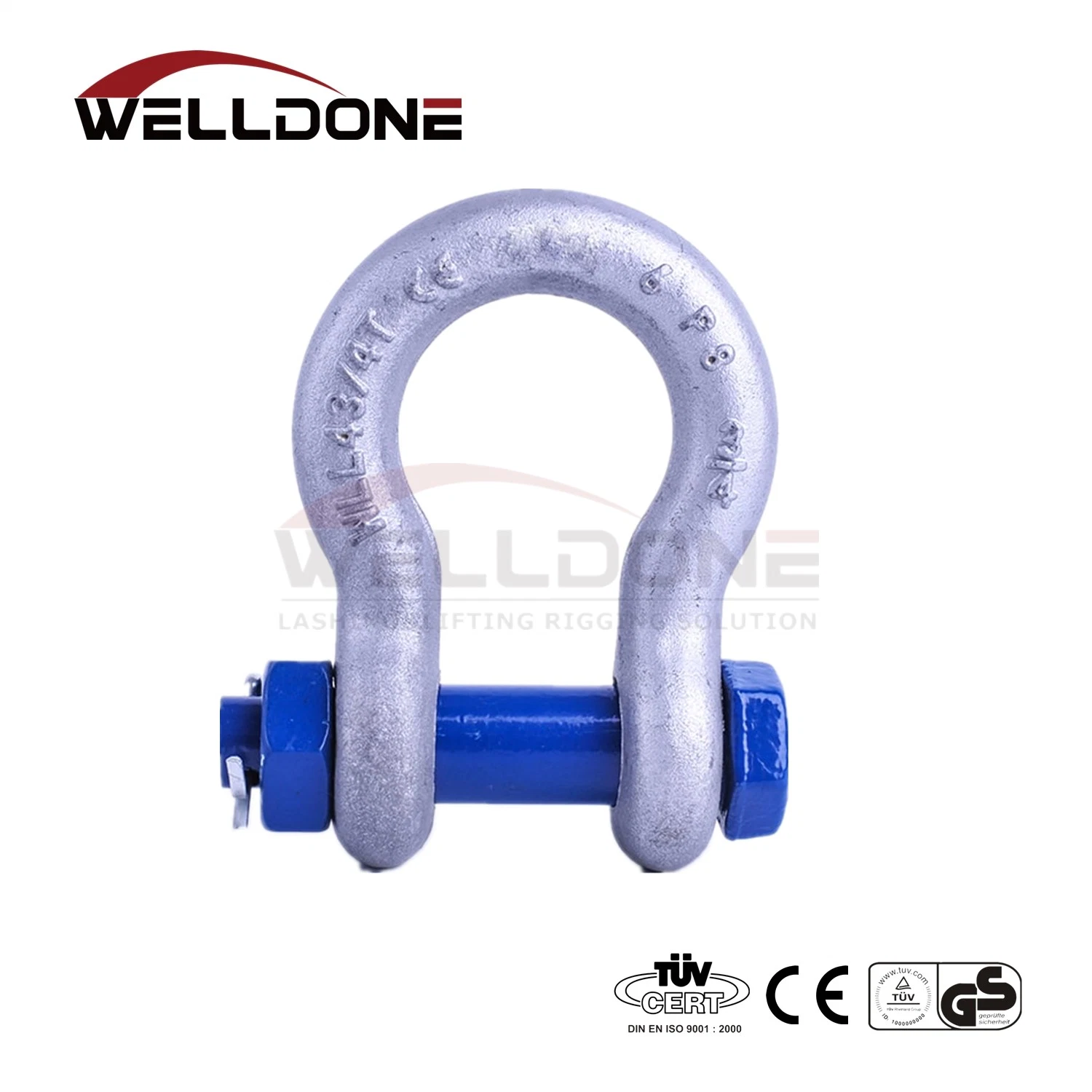 BS3032 Hot DIP Galvanized Bow Type Shackle for Lifting Slings