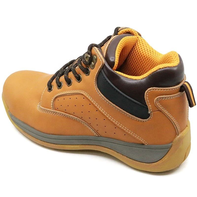 Tiger Master Anti Slip Oil Acid Resistant PU Sole Cow Leather Antistatic Steel Toe Prevent Puncture Men's Safety Shoes for Engineers