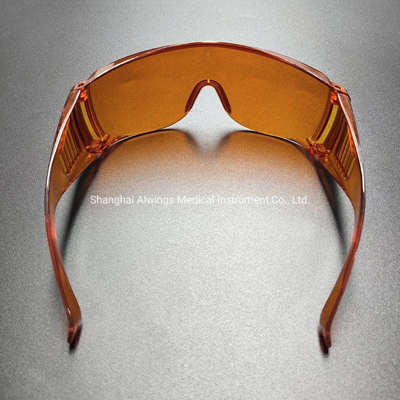 Orange Dental UV Protective Safety Glasses with Fixed Legs