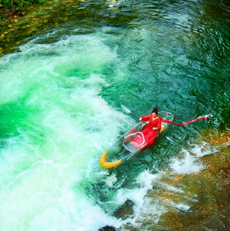 300kg Super capacidad potente función Doble transparente asiento Clear Kayak