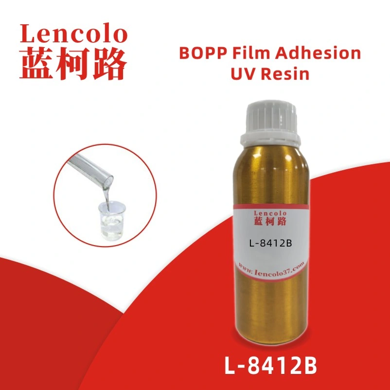 Resina UV de adhesión de película BOPP, material de curado UV fotopolímero para adhesivos UV