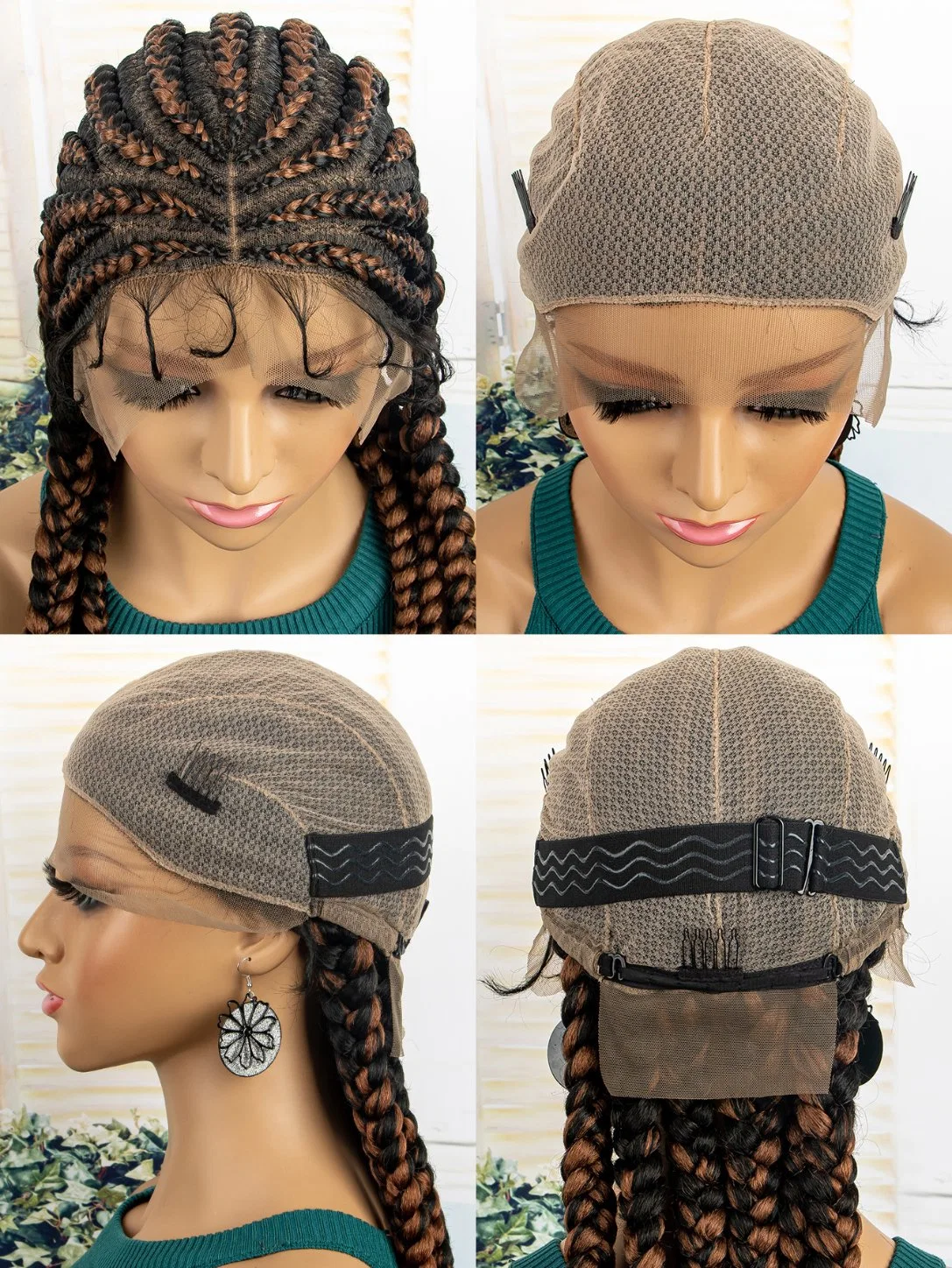 Wholesale/Supplier Handmade Box Braided Lace Wigs Afro Full Lace Front Braided Wigs