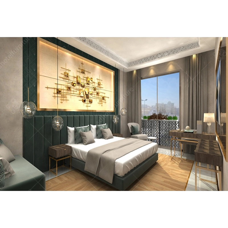 Foshan personalizados fabricante de muebles de la habitación de hotel con dormitorio, se establece para el Hotel Apartamento// Resort