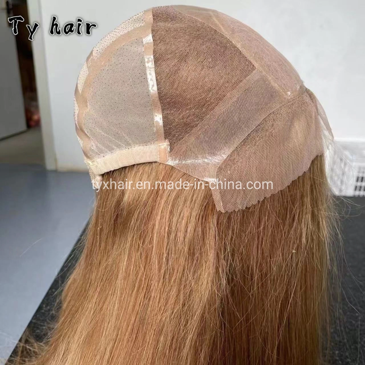 Top Quality Medical Silicon Wig with Silk Top #T 24 / 613 Full Confidence Cap Wig for Alopecia