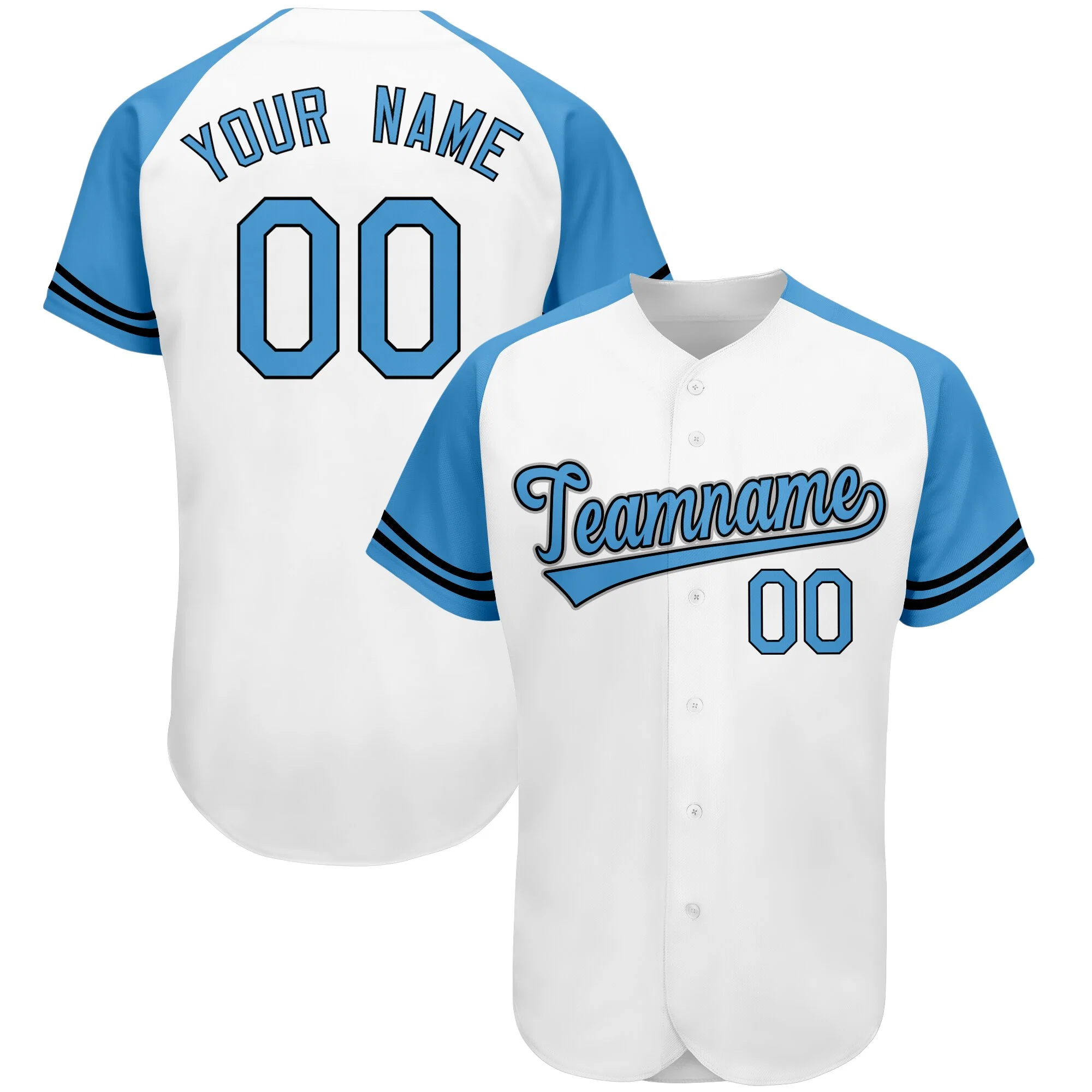 Camiseta de béisbol de blancos personalizado impreso el nombre de equipo de béisbol Jersey Hip Hop Street Style Hombres camiseta
