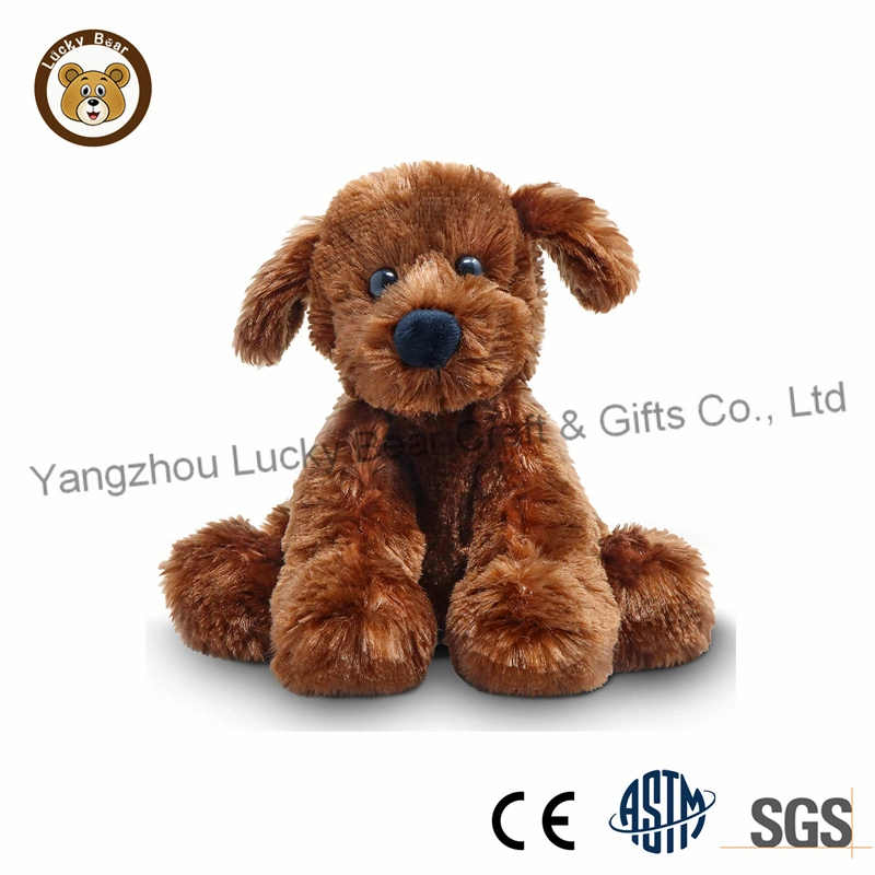 Hotsale Furry Plush Stuffed Animals Soft Kids Toy Brown Dog