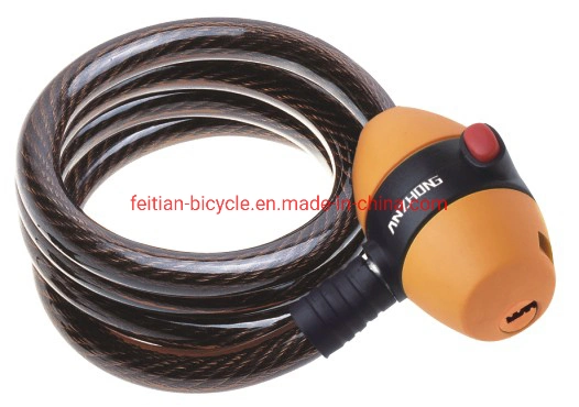 El bloqueo de cable de acero espiral antirrobo para bicicleta