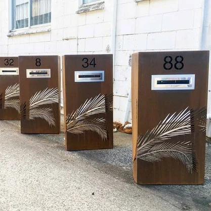 Buzón de correo montado en pared para llave metálica de caja de letras impermeable al aire libre