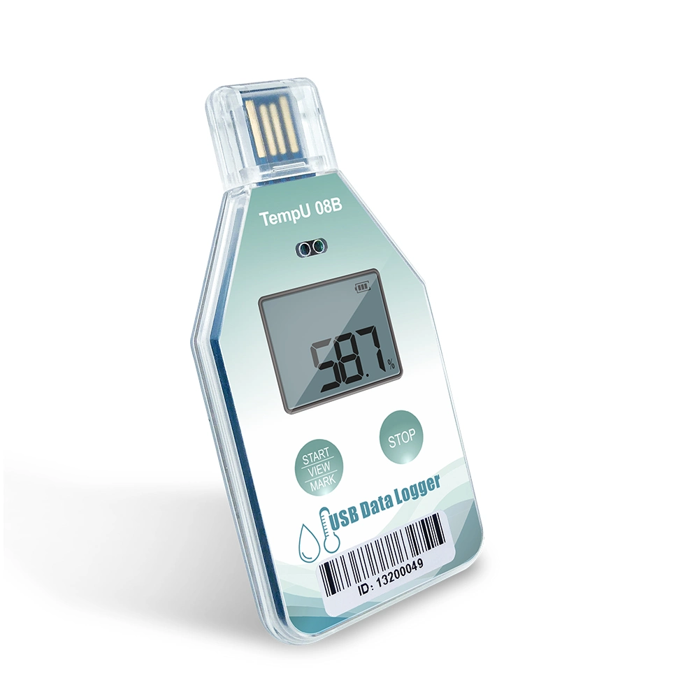 USB Waterproof Temperature Humidity Data Logger with LCD Display