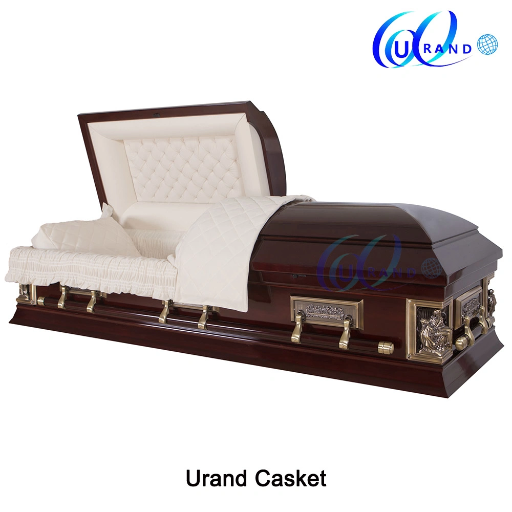 Black Matt Gloss Casket High quality/High cost performance Local Funeral Products Wooden Casket