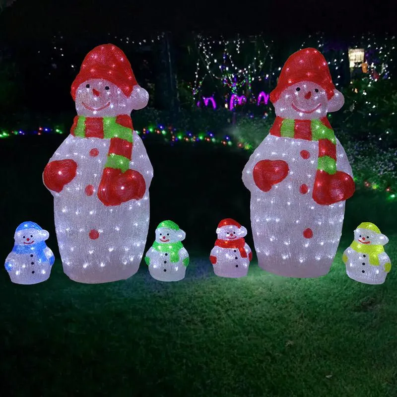 Small Cute LED Snowman Lighting for Indoor Outdoor Use