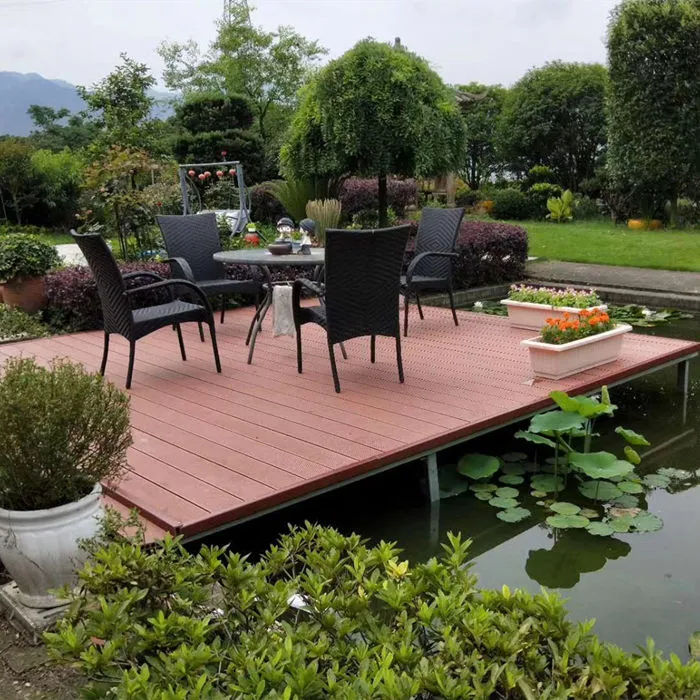 High quality/High cost performance  Custom Weather Resistant 3D Embossed Wood Grain WPC Decking Outdoor Wooden Plastic Composite Flooring