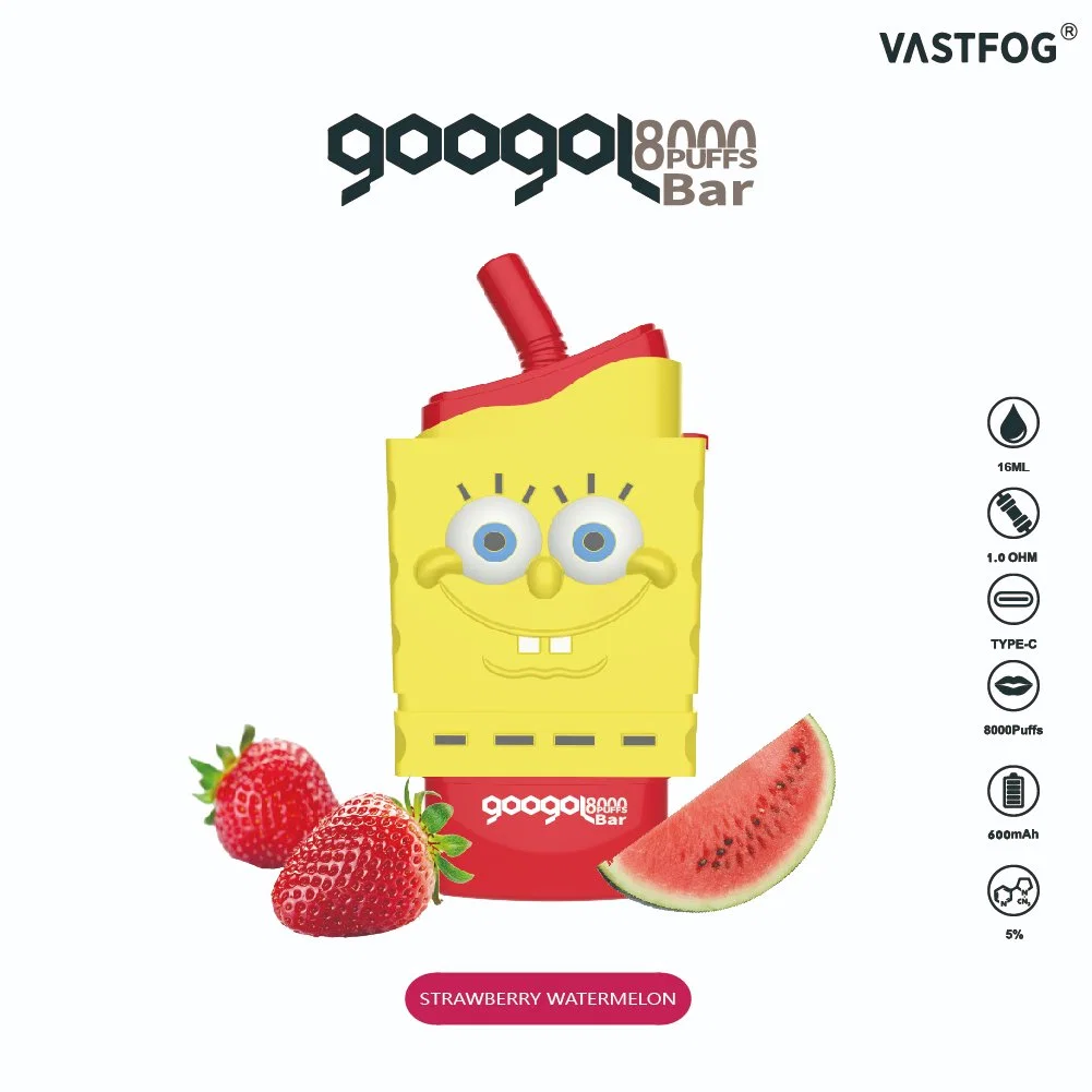 Vastfog Googol Bar 8000bocanadas de la bobina de malla de Vape desechables 16ml 5%50mg precio en almacén Mayorista/Proveedor