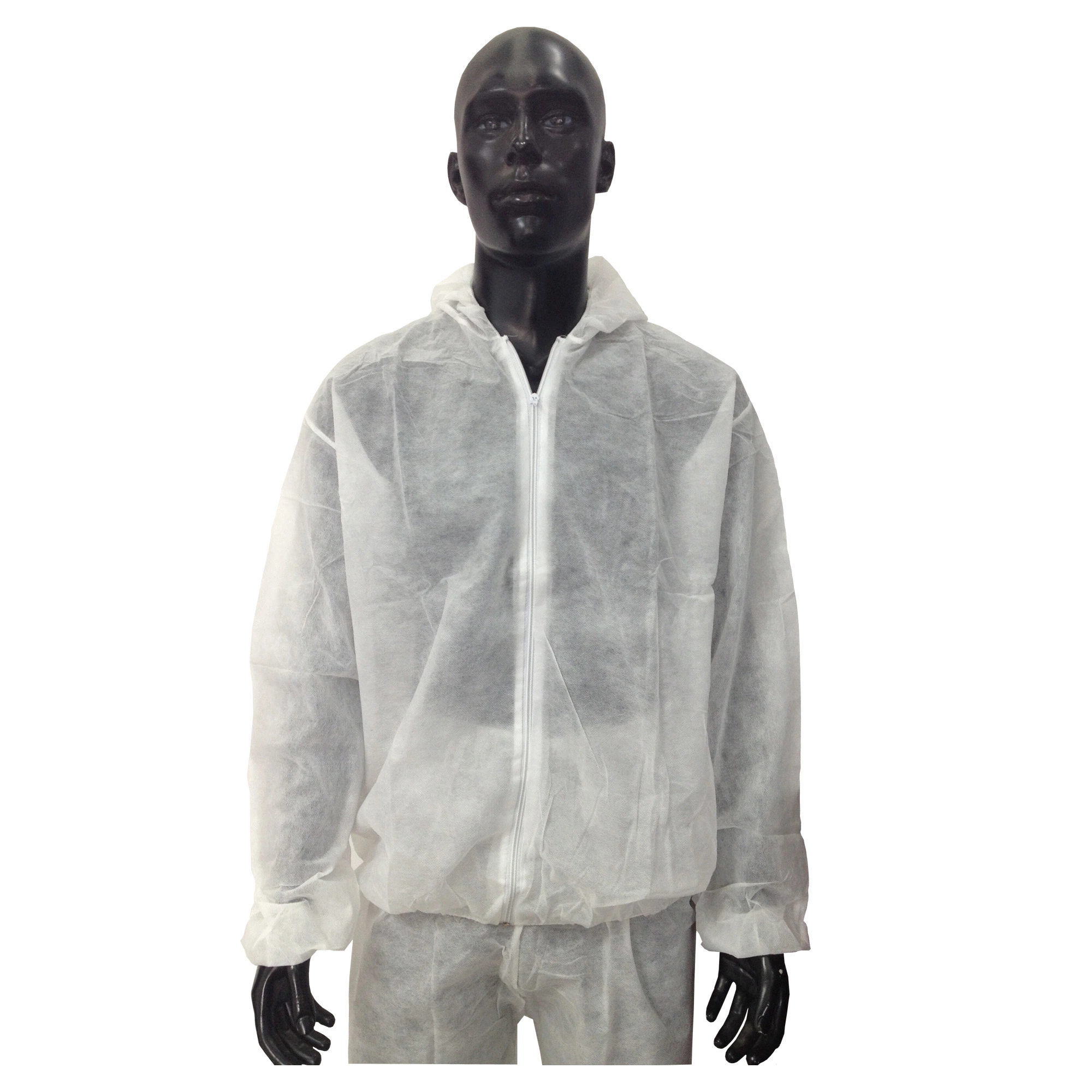Capa de protecção descartável de não tecidos, vestuário, Casaco jaqueta de segurança