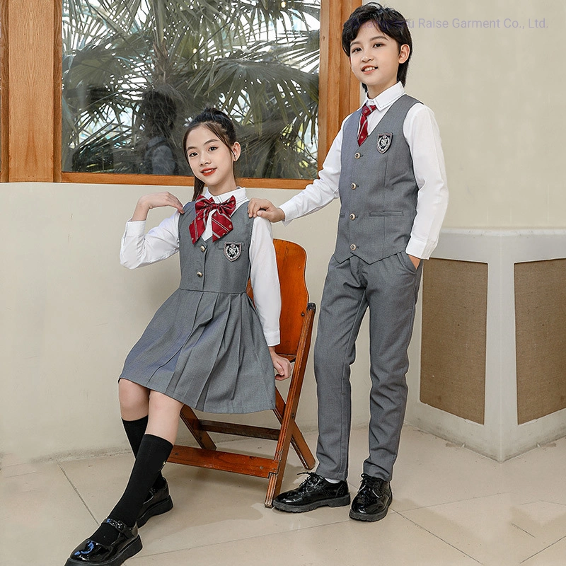 Custom Pants Pinafore Shirt Primary High School Uniform for Age 5-18