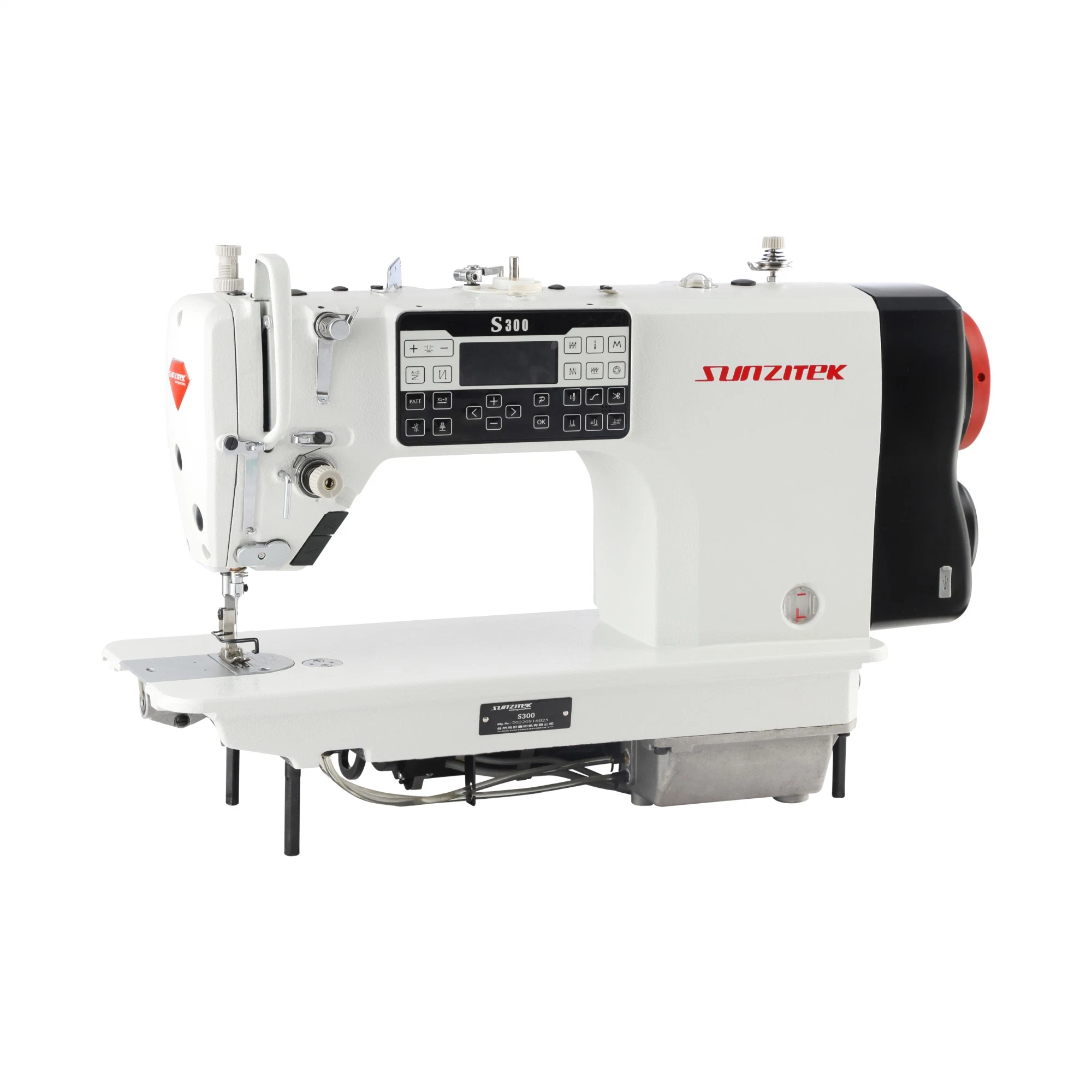 Máquina de coser industrial de puntada recta con motor paso a paso automático S300