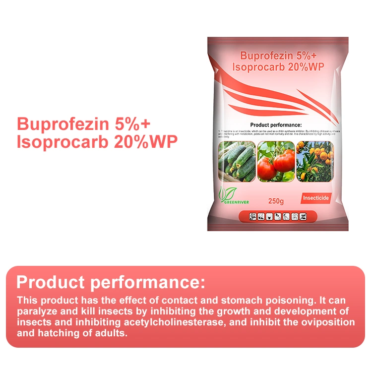 Productos químicos agrícolas insecticidas pesticidas buprofezina 5%+ Isoprocarb 20% WP