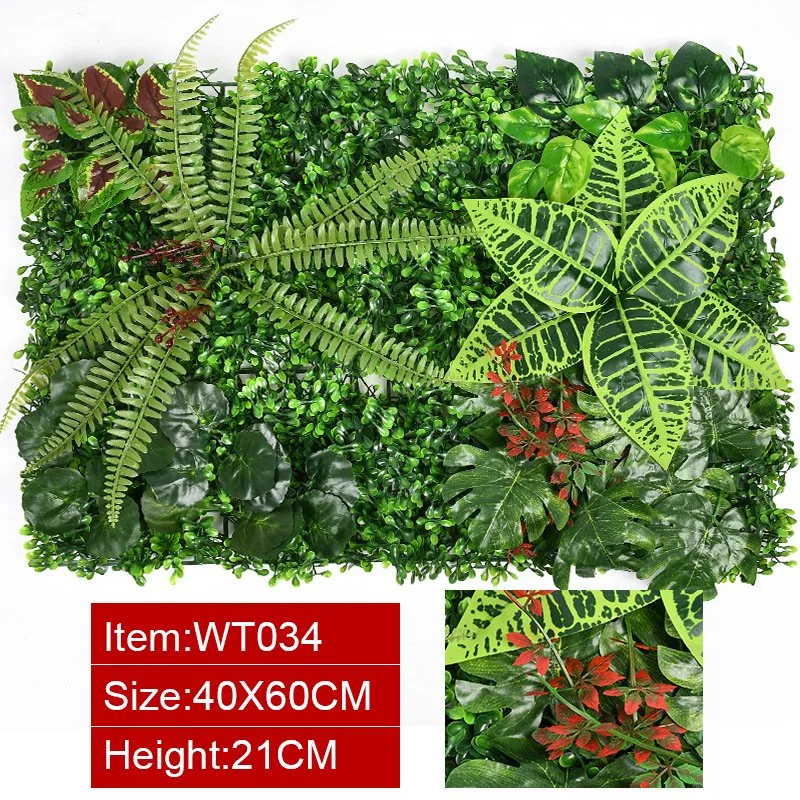 40*60cm Artificial Grass Wall Hanging Plants Panel Hotel Wall Decoration Wedding Backdrop Vertical Garden