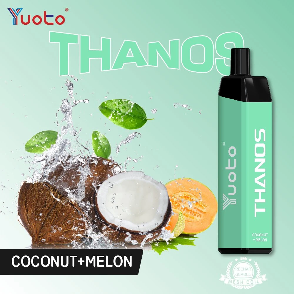 Thanos Yuoto Watermelon Ice 5000inhalaciones de Vapor desechables Mini E-cigarrillo con bobina de malla construida de 650mAh