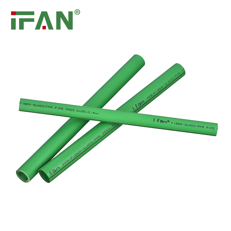 Ifan Atacado Verde Pn25 PPR tubo 20-110mm plástico fibra de vidro Tubo PPR