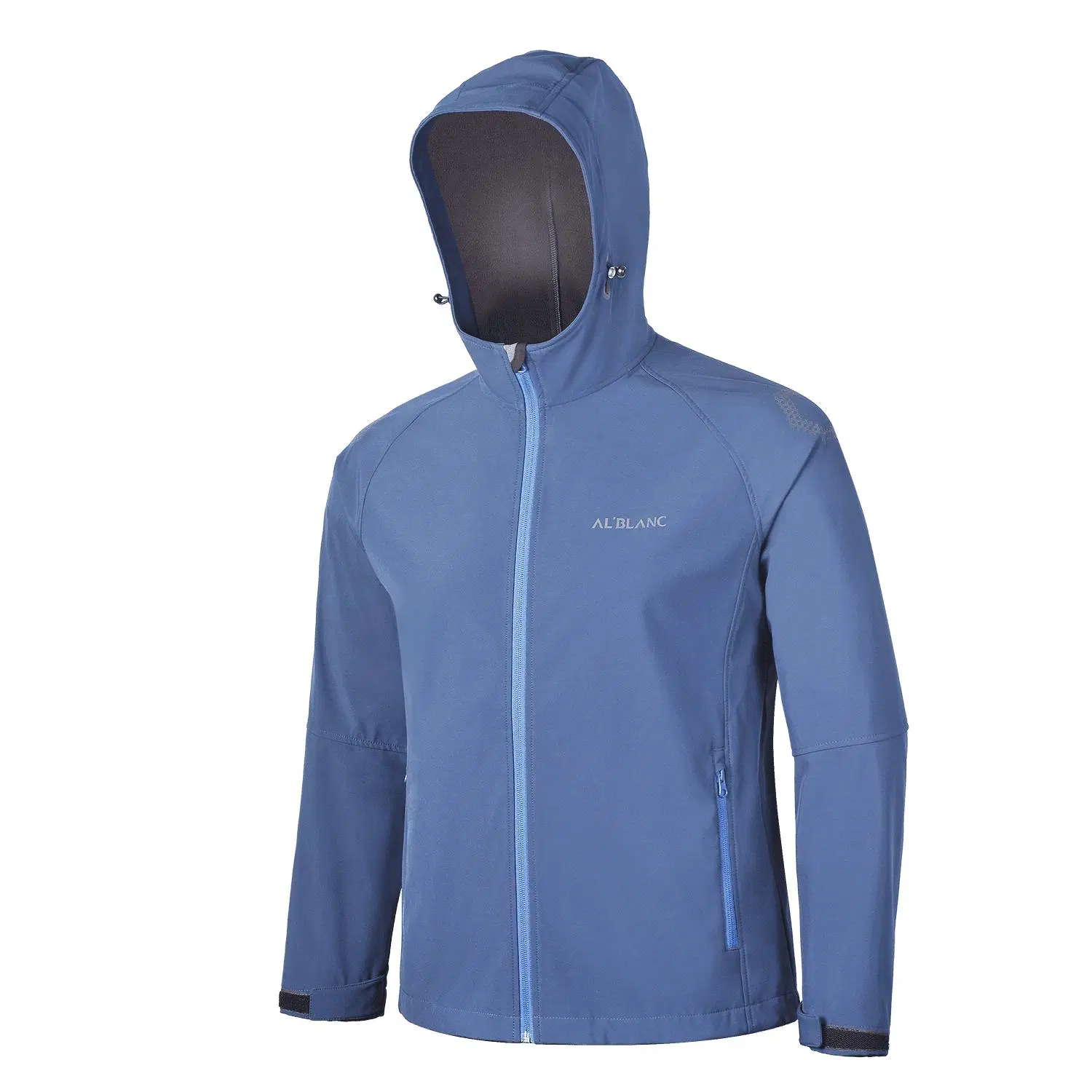 Chaqueta impermeable transpirable 75D Softshell con capucha para hombre