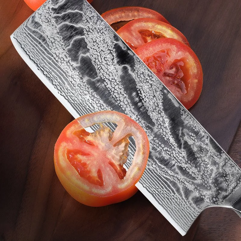 Dsk-B008 Universe Damascus Steel Blade G10 Handle Kitchen Cleaver Butcher Knife