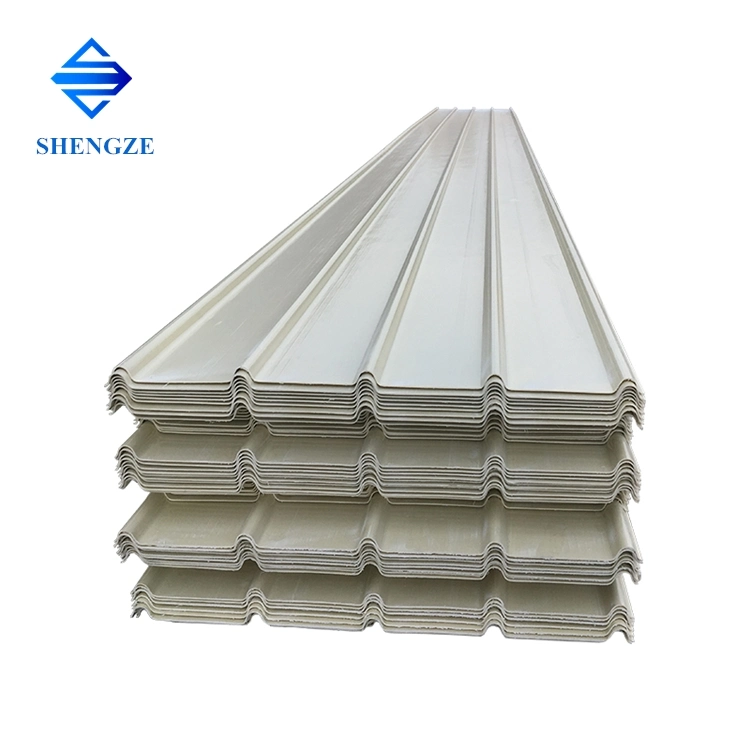 Greenhouse Corrugated FRP Skylight Clear GRP Roofing Panel Material